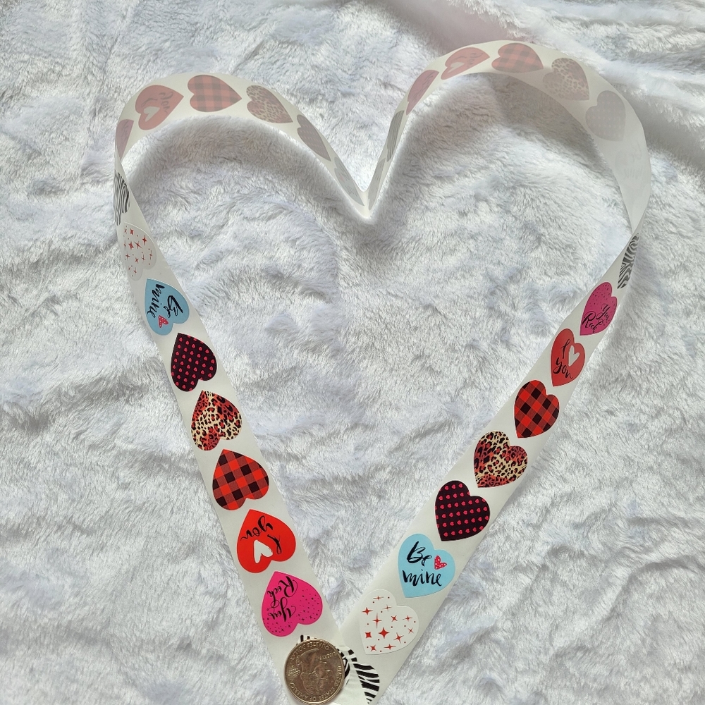 500 Pcs Heart Shape I Love You Stickers 💘 NWT